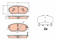 Brake Pad Set, disc brake GDB2227 TRW