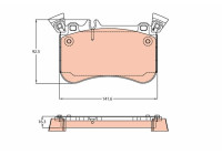 Brake Pad Set, disc brake GDB2229 TRW