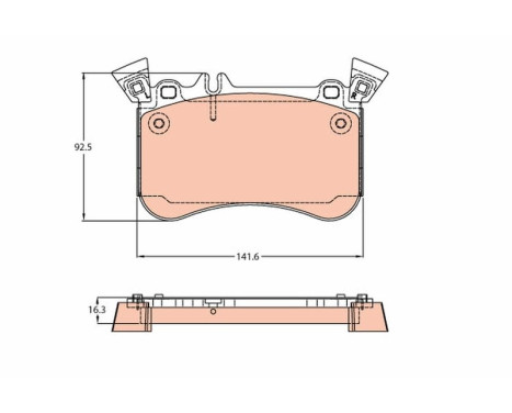 Brake Pad Set, disc brake GDB2229 TRW