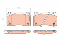 Brake pad set, disc brake GDB2237 TRW