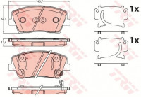 Brake Pad Set, disc brake GDB2253 TRW