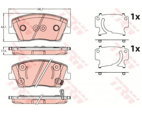 Brake Pad Set, disc brake GDB2253 TRW