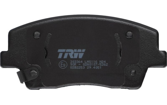 Brake Pad Set, disc brake GDB2253 TRW, Image 3