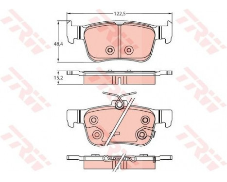 Brake Pad Set, disc brake GDB2256 TRW