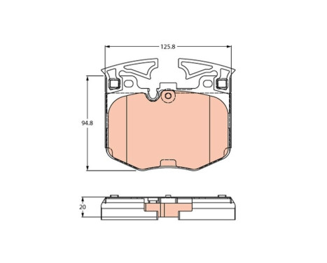 Brake pad set, disc brake GDB2260 TRW