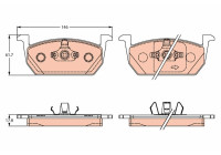 Brake Pad Set, disc brake GDB2266 TRW