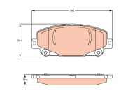 Brake pad set, disc brake GDB2268 TRW