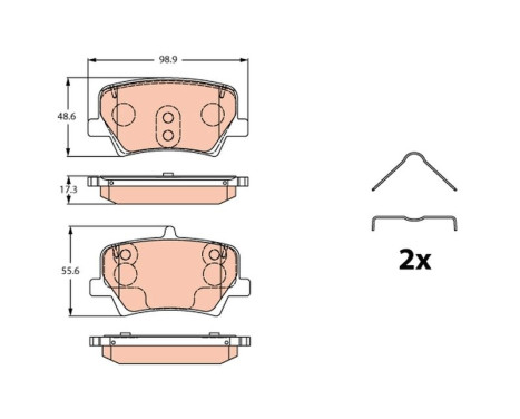 Brake Pad Set, disc brake GDB2277 TRW