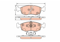 Brake pad set, disc brake GDB2301 TRW