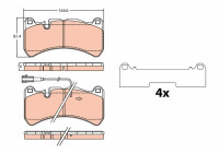 Brake pad set, disc brake GDB2306 TRW