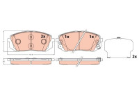 Brake pad set, disc brake GDB2308 TRW