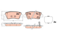 Brake pad set, disc brake GDB2309 TRW