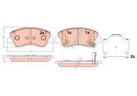 Brake pad set, disc brake GDB2310 TRW