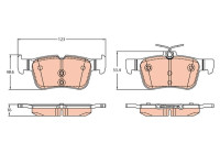 Brake pad set, disc brake GDB2313 TRW