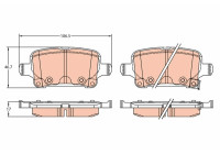 Brake pad set, disc brake GDB2317 TRW