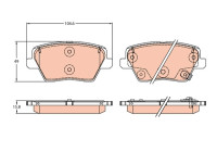 Brake pad set, disc brake GDB2319 TRW