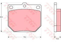 Brake Pad Set, disc brake GDB232 TRW