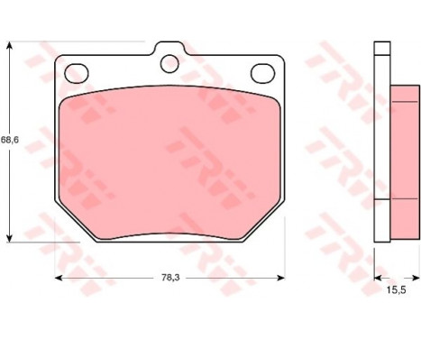 Brake Pad Set, disc brake GDB232 TRW