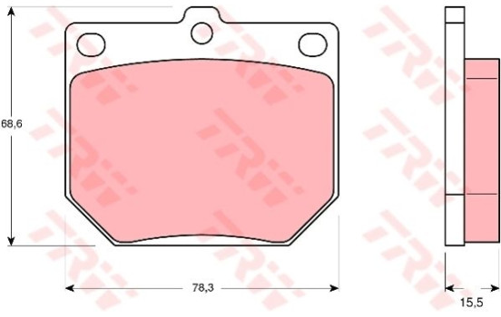 Brake Pad Set, disc brake GDB232 TRW