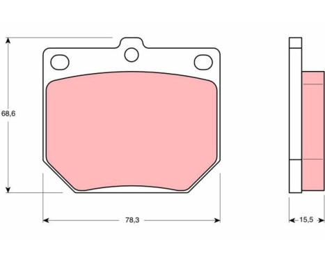 Brake Pad Set, disc brake GDB232 TRW, Image 2