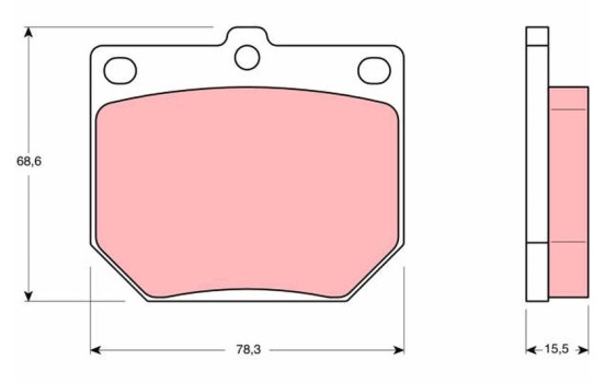 Brake Pad Set, disc brake GDB232 TRW, Image 2