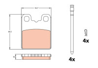 Brake pad set, disc brake GDB2322 TRW