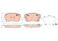 Brake pad set, disc brake GDB2329 TRW
