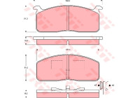Brake Pad Set, disc brake GDB233 TRW