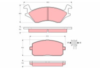 Brake Pad Set, disc brake GDB234 TRW