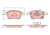 Brake pad set, disc brake GDB2342 TRW