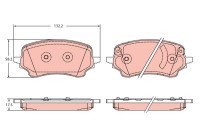 Brake pad set, disc brake GDB2346 TRW