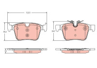 Brake pad set, disc brake GDB2351 TRW