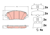 Brake pad set, disc brake GDB2354 TRW