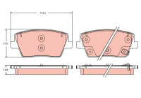 Brake pad set, disc brake GDB2355 TRW