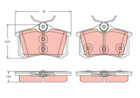 Brake pad set, disc brake GDB2357 TRW