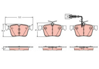 Brake pad set, disc brake GDB2358 TRW