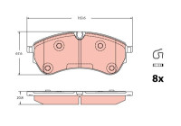 Brake pad set, disc brake GDB2362 TRW