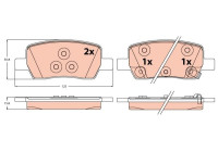 Brake pad set, disc brake GDB2368 TRW