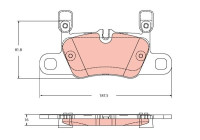 Brake pad set, disc brake GDB2369 TRW