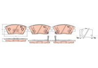 Brake pad set, disc brake GDB2371 TRW