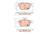 Brake pad set, disc brake GDB2373 TRW