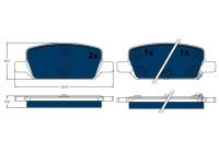 Brake pad set, disc brake GDB2380BTE TRW