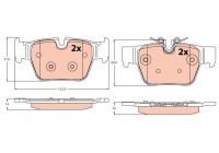 Brake pad set, disc brake GDB2384 TRW