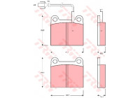 Brake Pad Set, disc brake GDB240 TRW