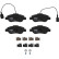 Brake pad set, disc brake GDB2405 TRW