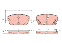 Brake pad set, disc brake GDB2407 TRW