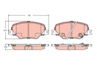 Brake pad set, disc brake GDB2424 TRW