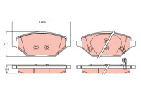 Brake pad set, disc brake GDB2425 TRW