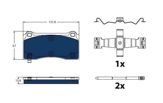 Brake pad set, disc brake GDB2431BTE TRW
