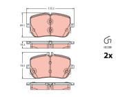 Brake pad set, disc brake GDB2433 TRW